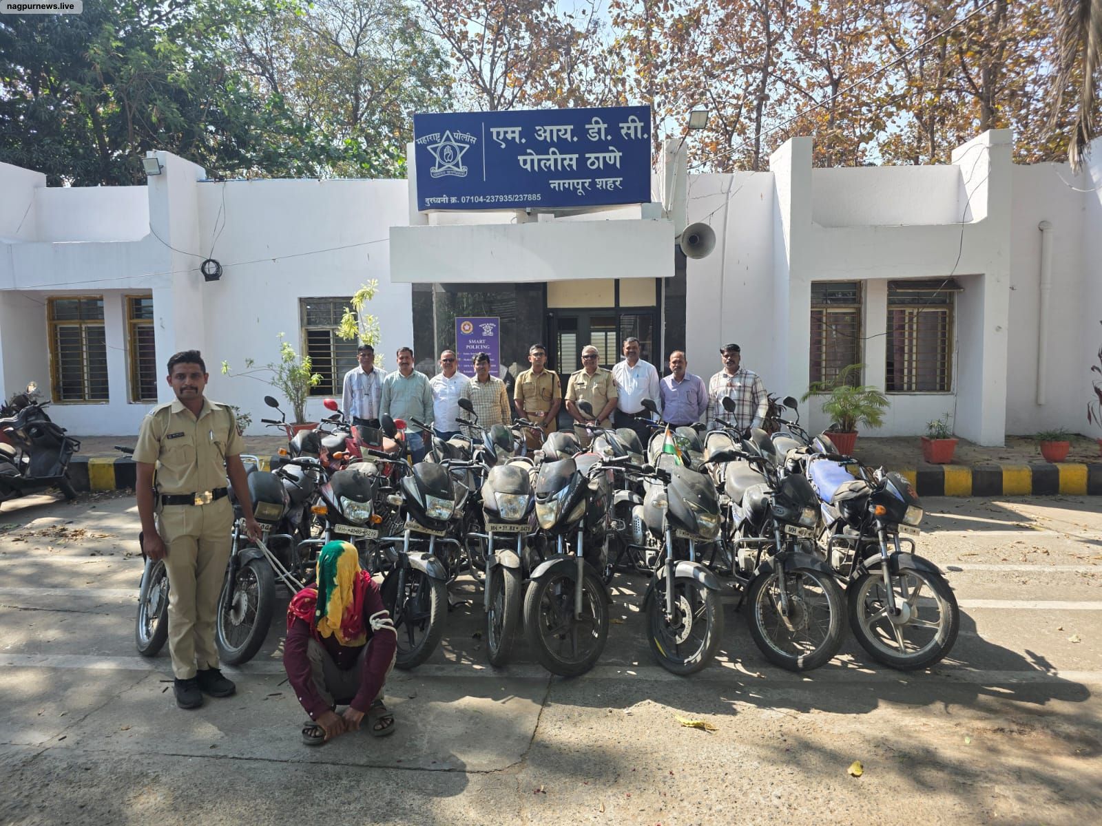 MIDC Police Arrest Serial Vehicle Thief, Recover 18 Stolen Motorcycles in Nagpur