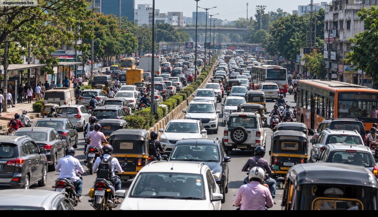 Nagpur’s Vehicle Count Crosses 32.42 Lakh, Nearly 475 New Vehicles Added Every Day
